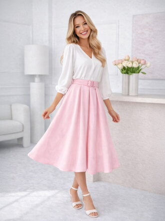 Dámská růžová midi sukně
