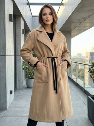 Dámský VSB KLOE prodloužený kabát camel 
