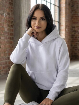 Oversize dámská mikina VSB BASIC v bílé barvě