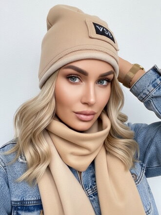 Luxusní teplákový VSB set šála + čepice tělová