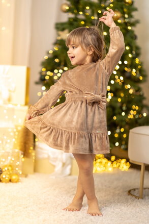 Dívčí šaty VSB VELVET GOLD 