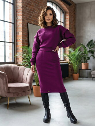 Dámský švestkový teplákový VSB komplet ELIZABETH