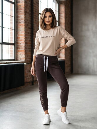 Dámská tepláková souprava VSB11 choco + latté