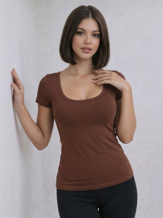 Dámské tričko VSB HELA 01 s krátkým rukávem chocco