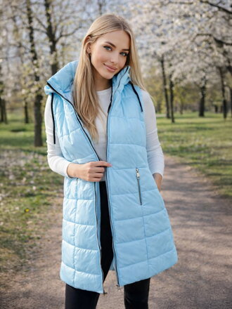 Dlouhá dámská BABYBLUE vesta 