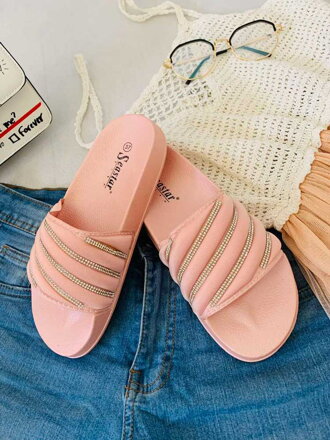 Dámské pantofle na léto staro růžové CK176
