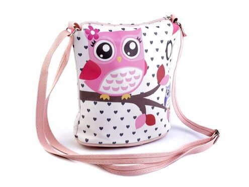 Dětská crossbody kabelka sovička bílá 720542