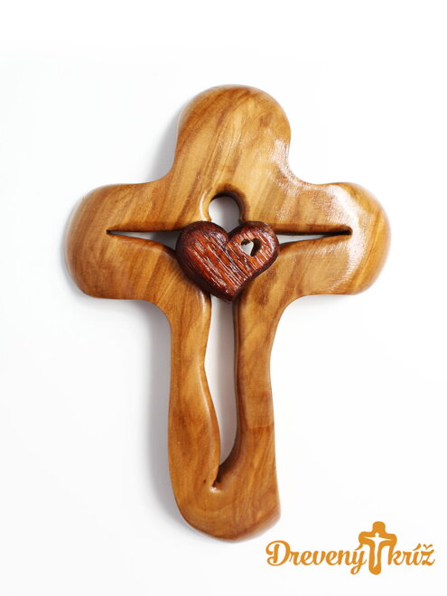 Dřevěný dubový křížek 22x14cm 005