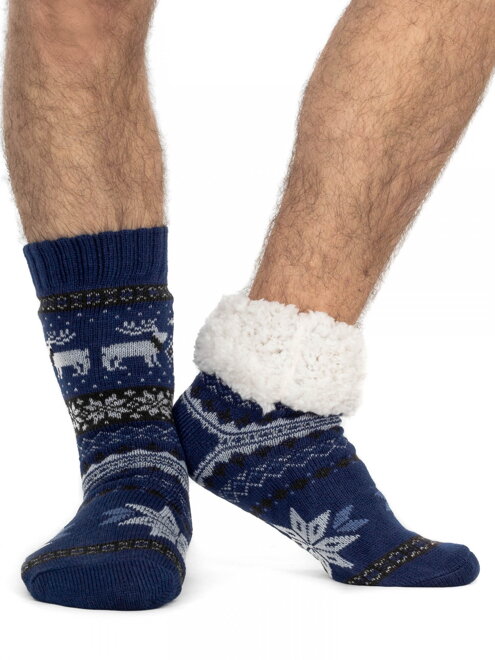 Pánské termo ponožky sobík- modré