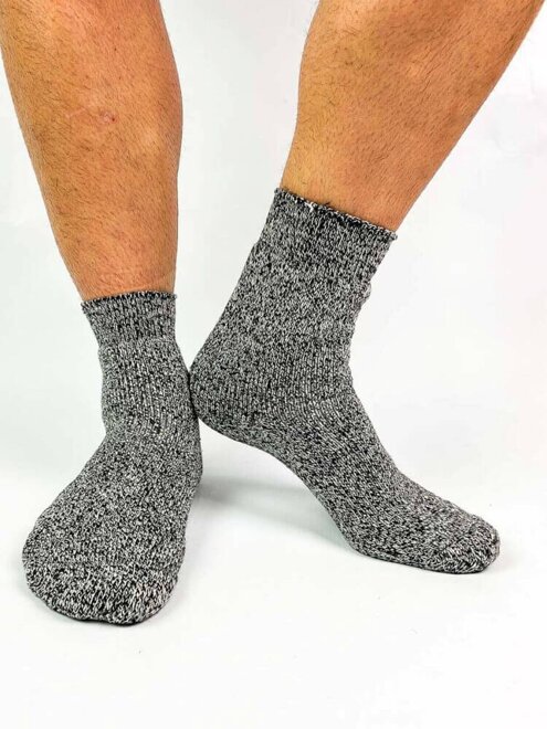 Pánské vlněné ponožky melír světle šedý