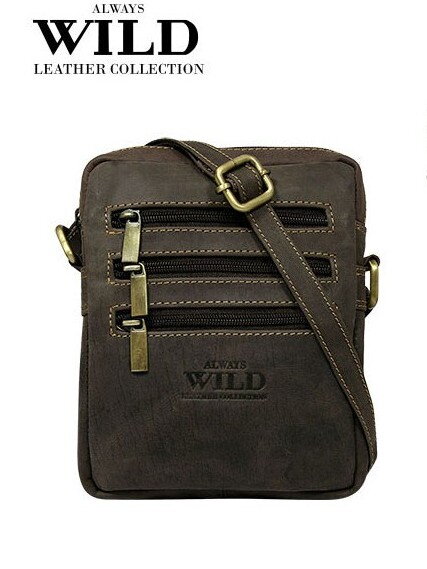 Pánská kožená CROSSBODY taška 250-MH BROWN
