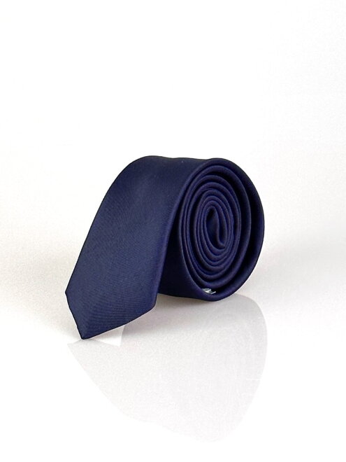 Tmavě-modrá stylová pánská kravata 