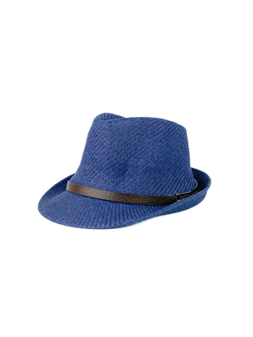 Stylový pánský klobouk v tmavě modré barvě A-57