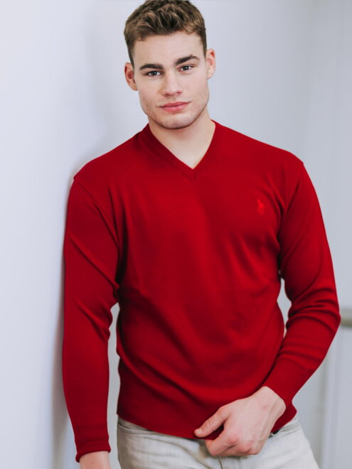 Pánský svetr 01 červený
