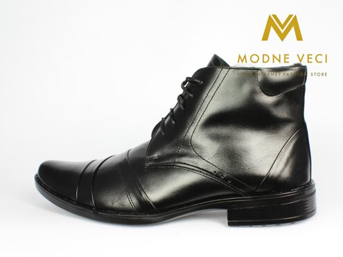 Elegantní kožené boty pro muže na zimu 85-4b