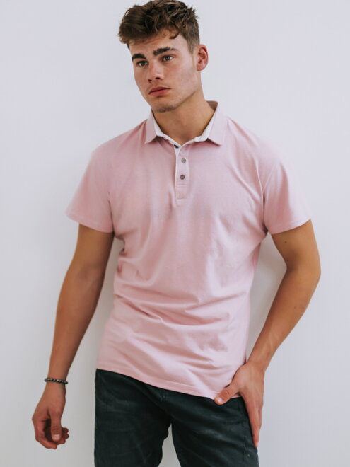 Pánské POLO triko VSB VUGO ve slabo-růžové barvě