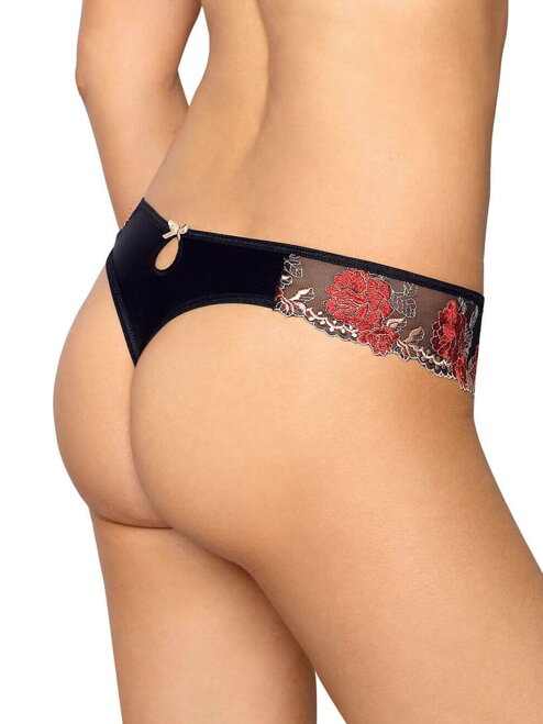 Tanga kalhotky Róža Natali black