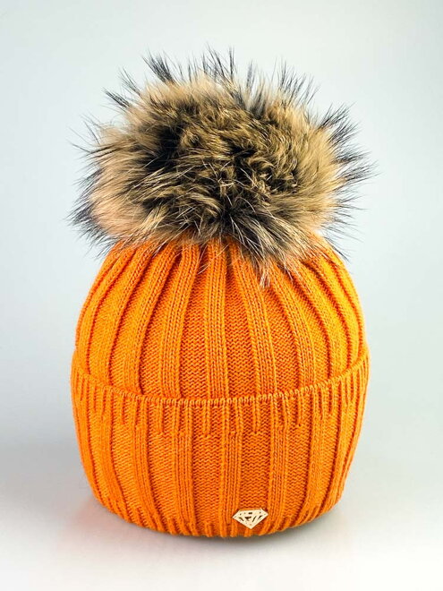 Dámská čepice v oranžové barvě Andrea