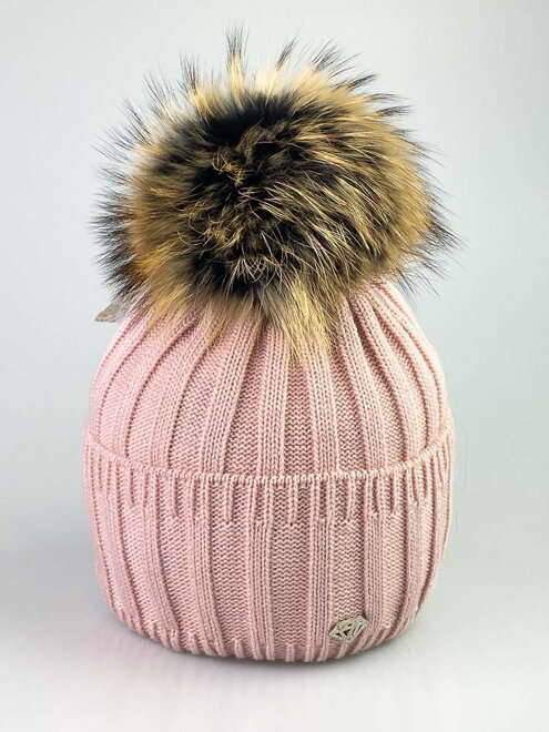 Nádherná dámská čepice ve staro-růžové barvě Andrea