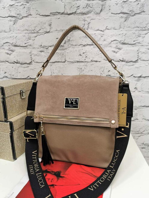 Crossbody dámská kabelka VITTORIA LUCCA krémová 04-1