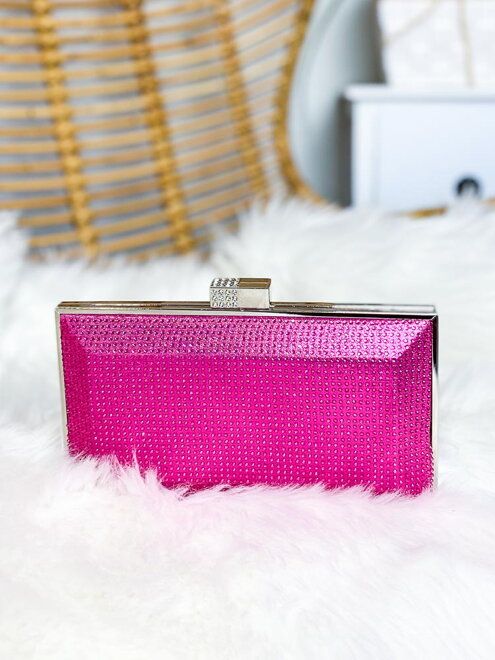 Dámská kamínková kabelka FUCHSIA LK5805