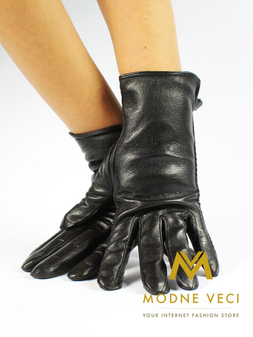 Dámské kožené rukavice - černé 3 poškozené