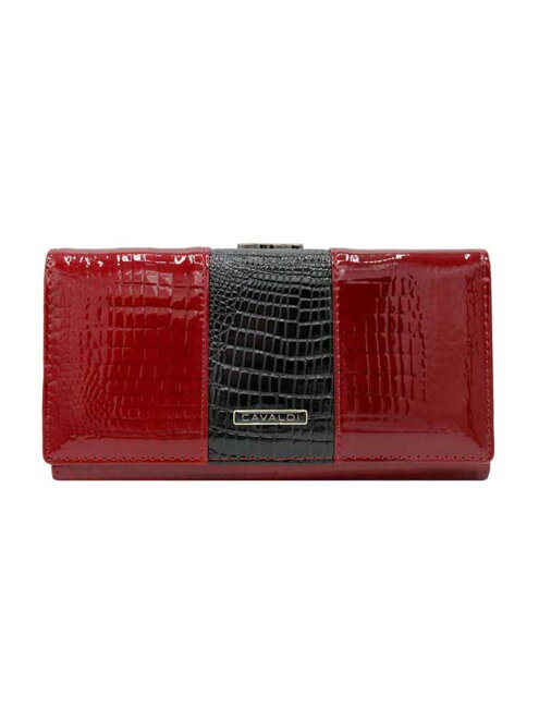 Dámská kožená peněženka H24-FO-3-RS9 5911 červená