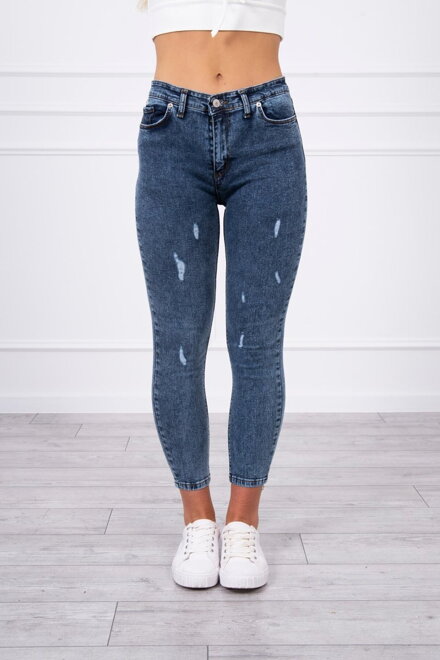 Dámské džíny/jeansy v modré barvě 2474