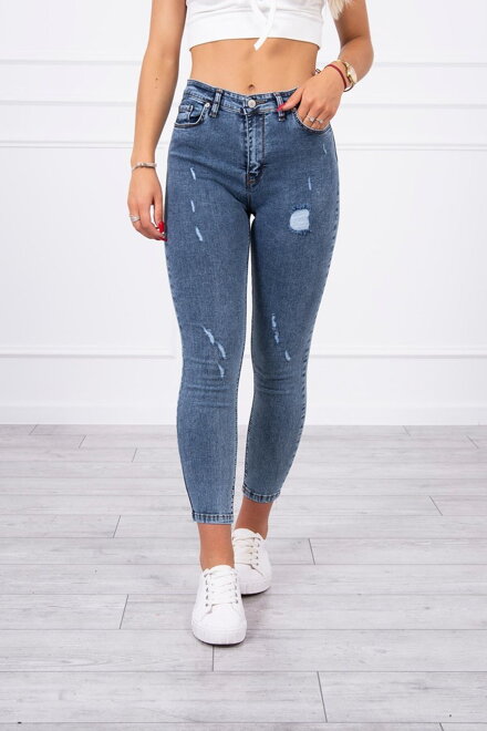 Dámské džíny/jeansy v tmavě modré barvě 2612