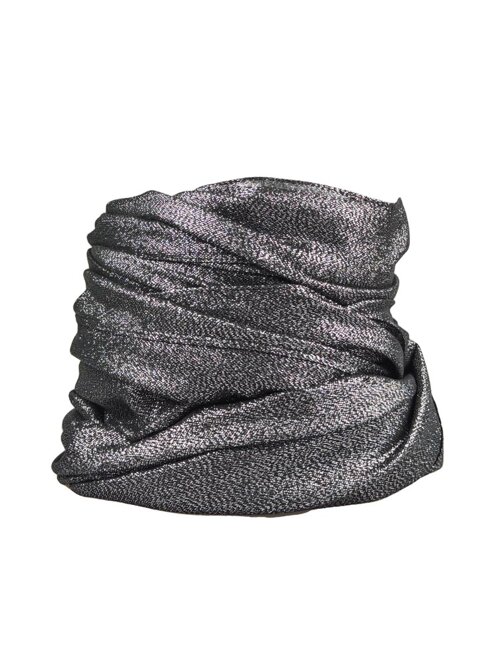 Černo-stříbrný šátek se třpytkami