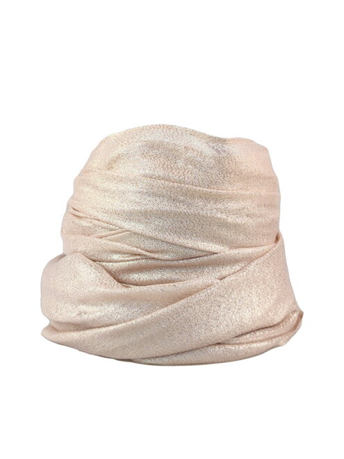 Dámský trendy třpytivý šátek šampaň