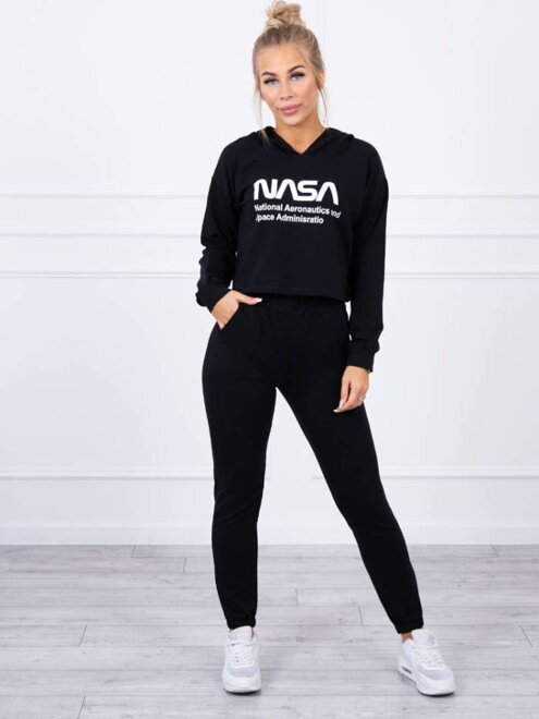 Tepláková souprava černá s nápisem NASA 67829
