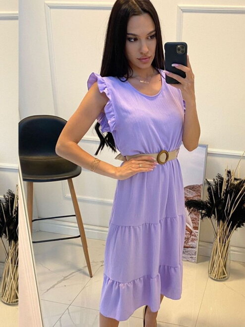 Krásné dámské šaty MFY v lila barvě