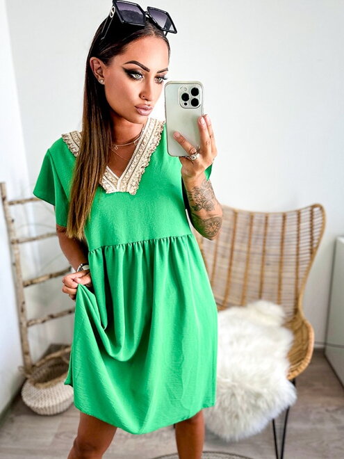Zelené dámké letní šaty