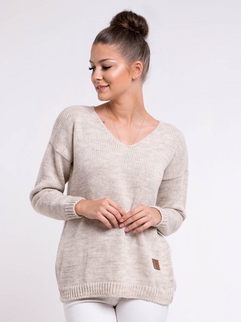 Dámský pletený pulover ADORA krémový
