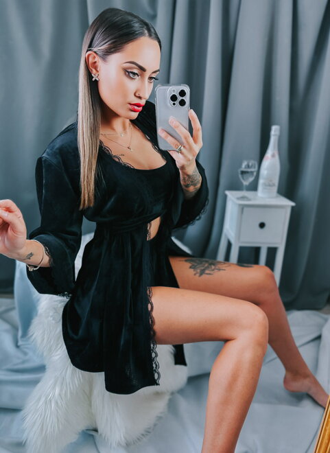 Dámský pyžamový set JANNYS VSB22 black 