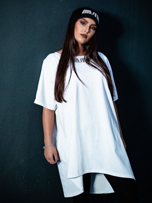 Dámská prodloužená tunika VSB CLAUDIE dark future bílá