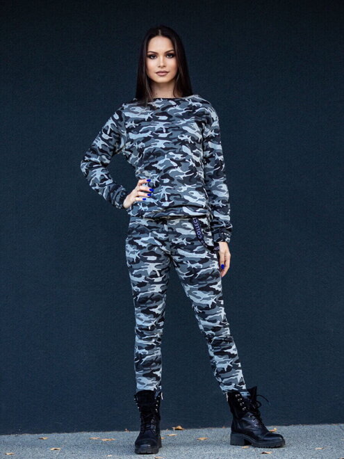 Dámská tepláková souprava VSB-KATTY 02 ARMY šedá
