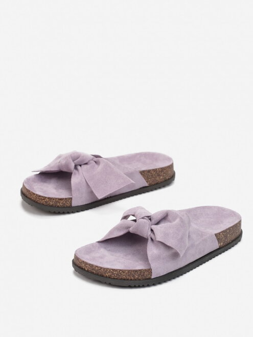 Dámské letní pantofle v lila-fialové barvě 2033