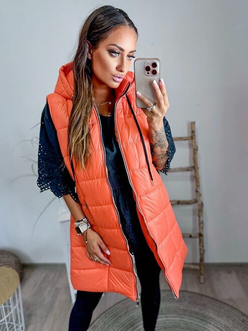 Dámská přechodná vesta oranžová