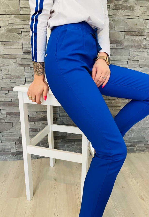 Dámské elegantní kalhoty FREESIA MsF14 kráslovsky modré