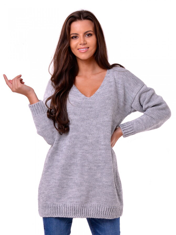 Dámský pletený pulover ADORA šedý