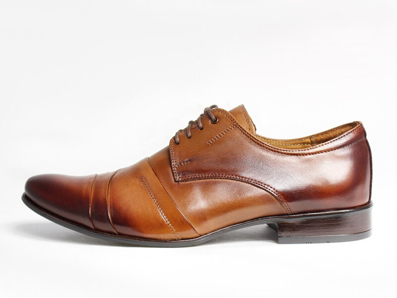 Hnědé elegantní boty - kožené model 116 Hnědé elegantní boty - kožené model 116
