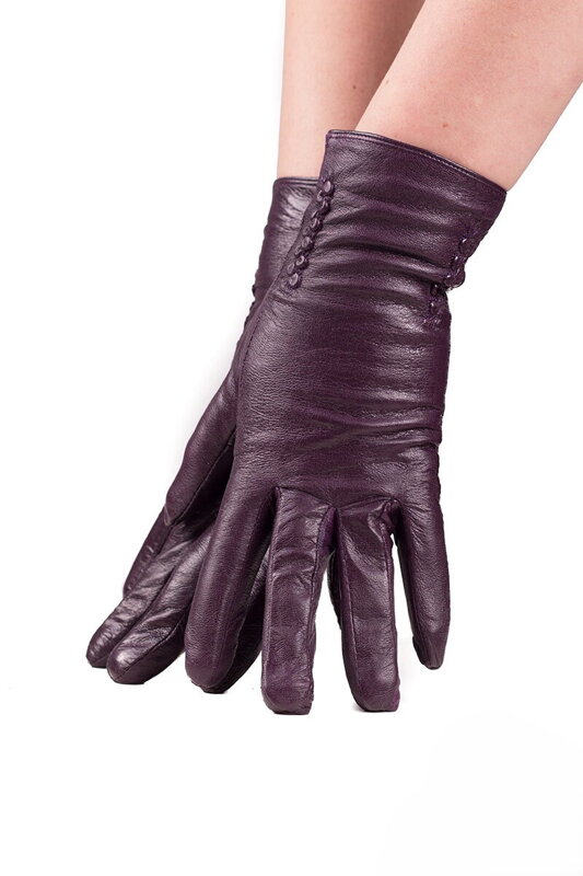Kožené rukavice - fialové