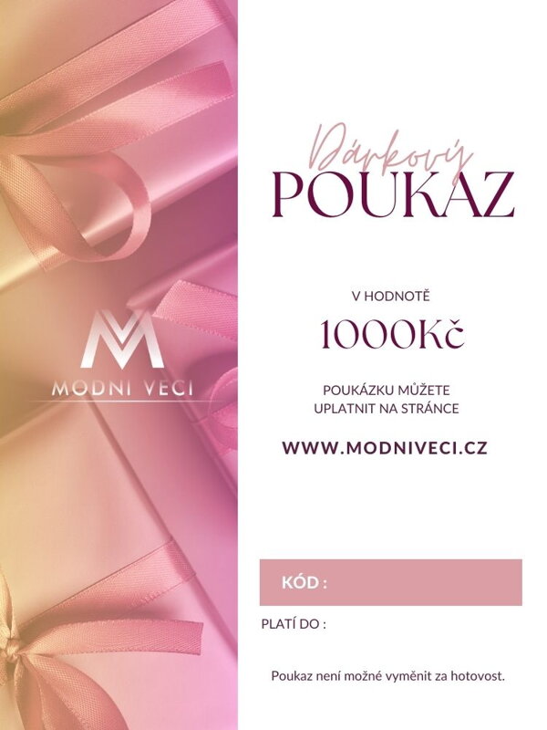 Dárková poukázka ModniVeci.cz Dárková poukázka ModniVeci.cz