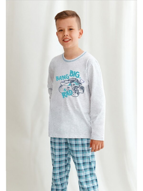 Chlapecké pyžamo MARIO 2650 modro-šedé