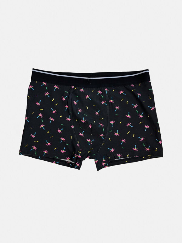 Pánské černé boxerky s palmami