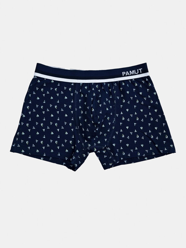 Tmavě modré pánské bavlněné boxerky