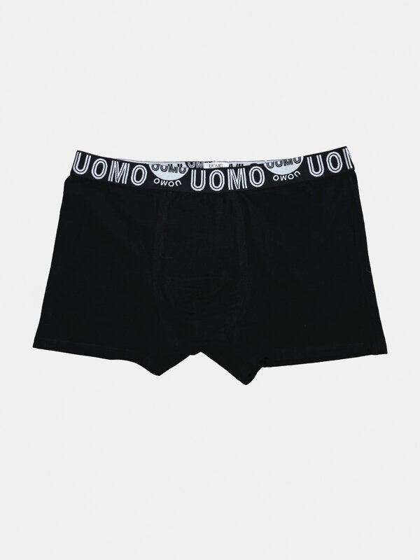 Černé pánské bavlněné boxerky UOMO