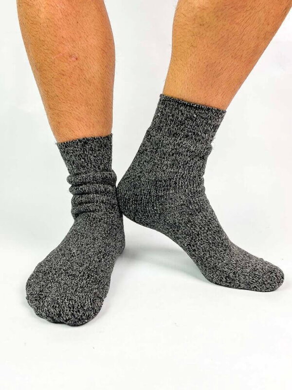 Melírované ponožky v tmavě šedé barvě